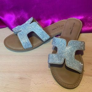 Rock & Candy | Shoes | Rock Candy By Ziggy Rhinestone Sandals Size 8 2 ...